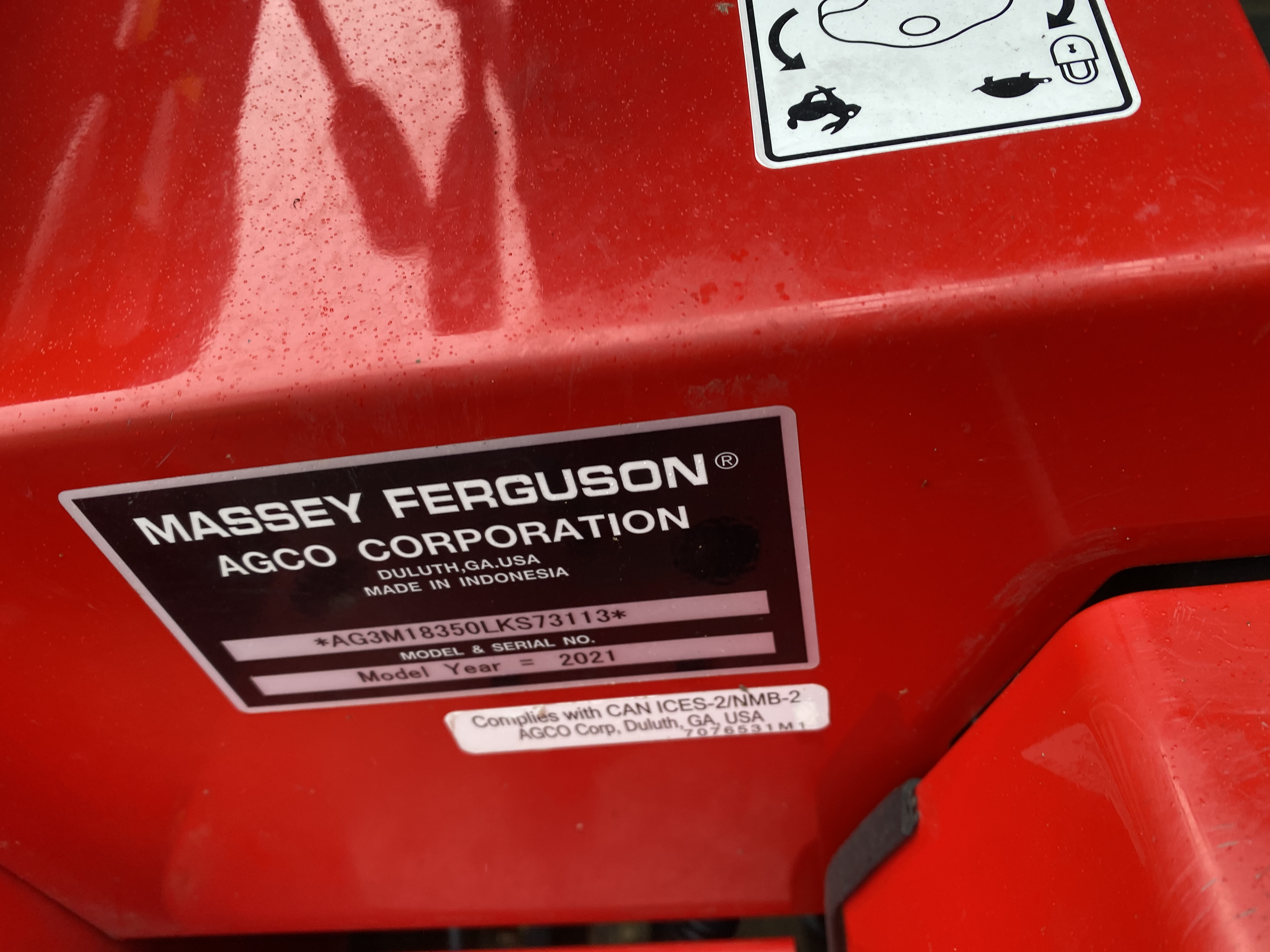 2021 Massey Ferguson 1835E Tractor