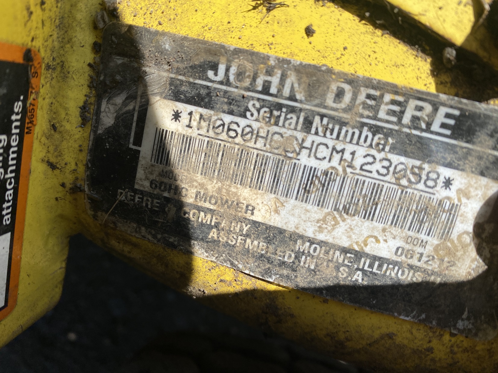 2012 John Deere Z665 Mower/Zero Turn