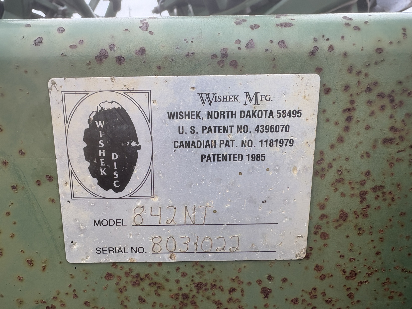 2010 Wishek 842NT Disk