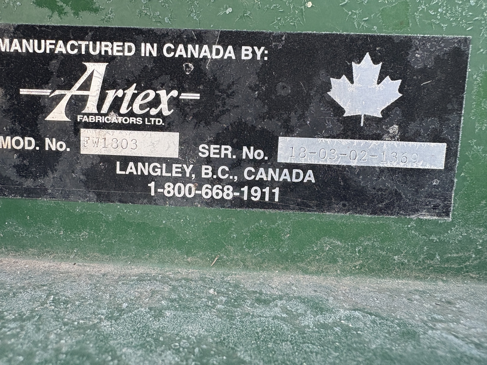 2002 Artex FW1803 Feed Wagon