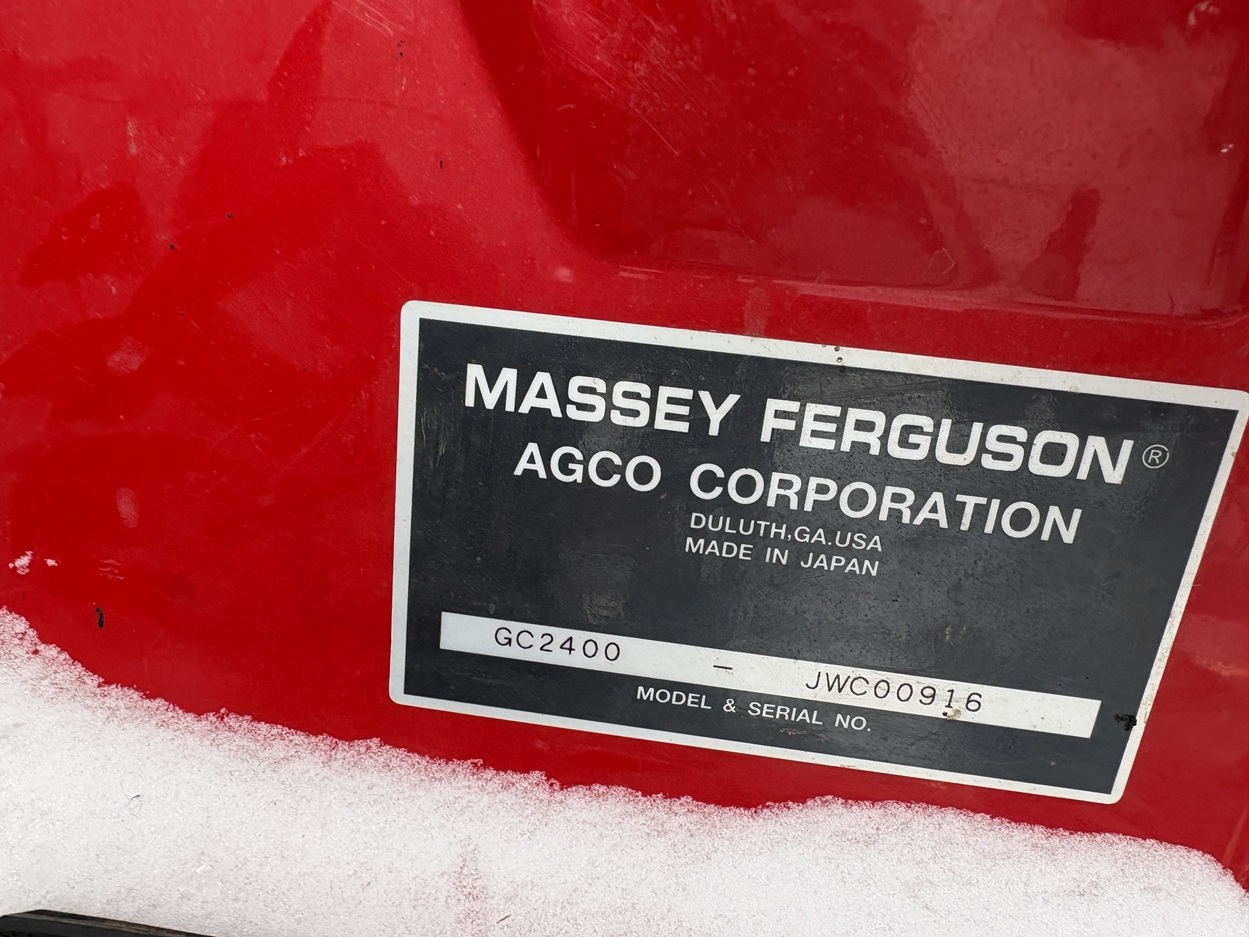 2011 Massey Ferguson GC2400 Tractor