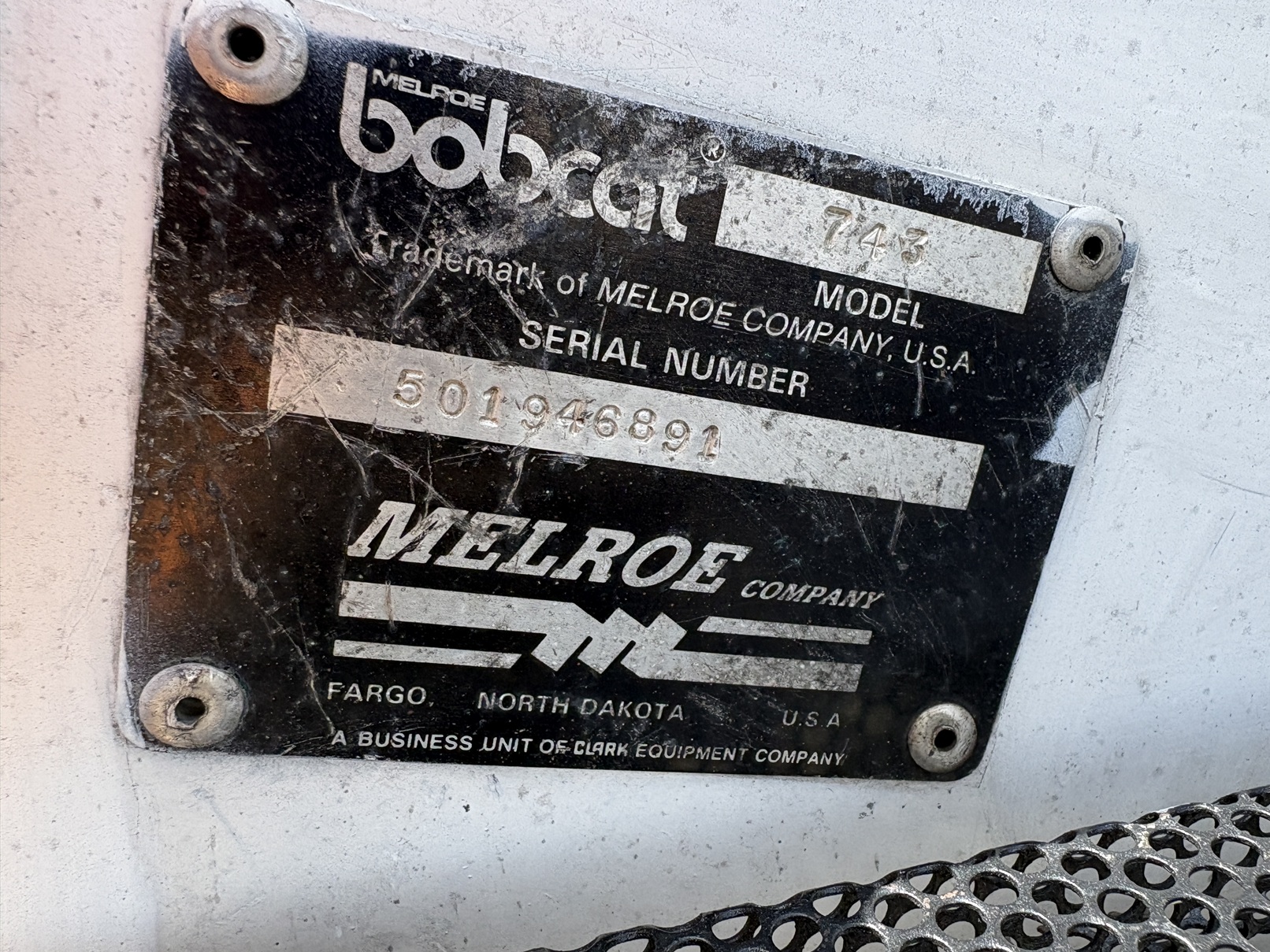 1989 Bobcat 743 Skid Steer Loader