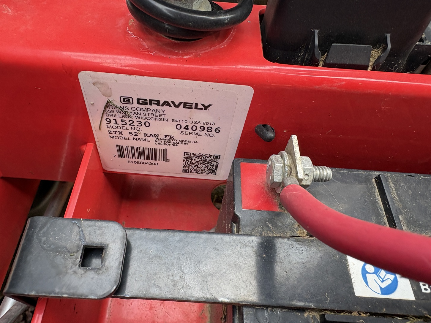 2018 Gravely ZT X 52 Mower/Zero Turn
