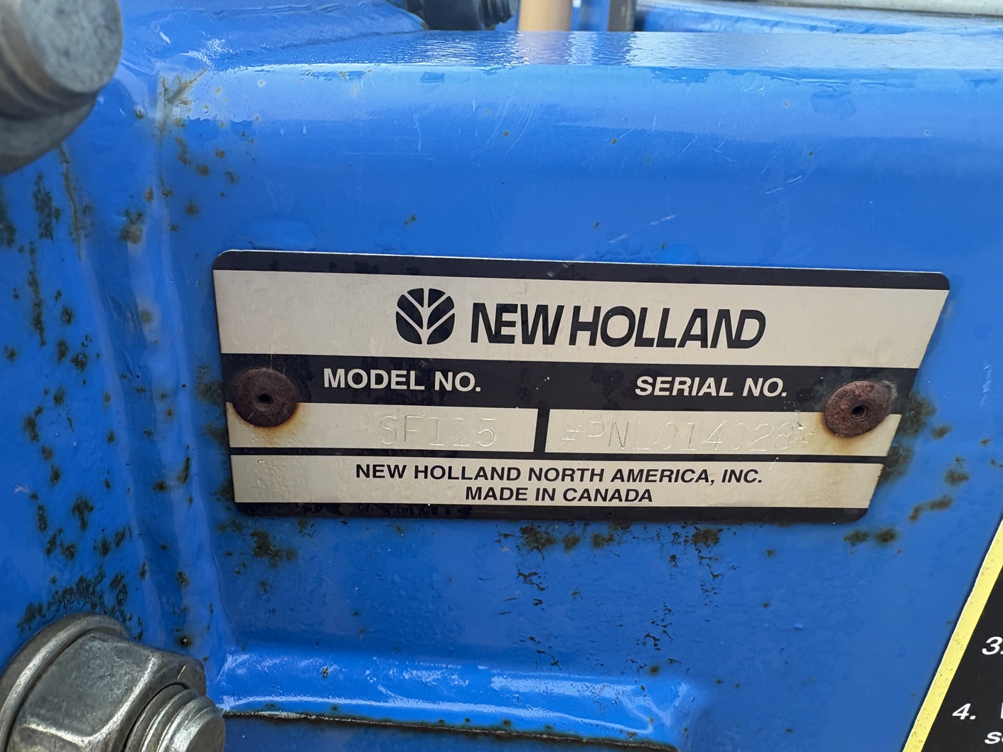 2005 New Holland SF115 Sprayer