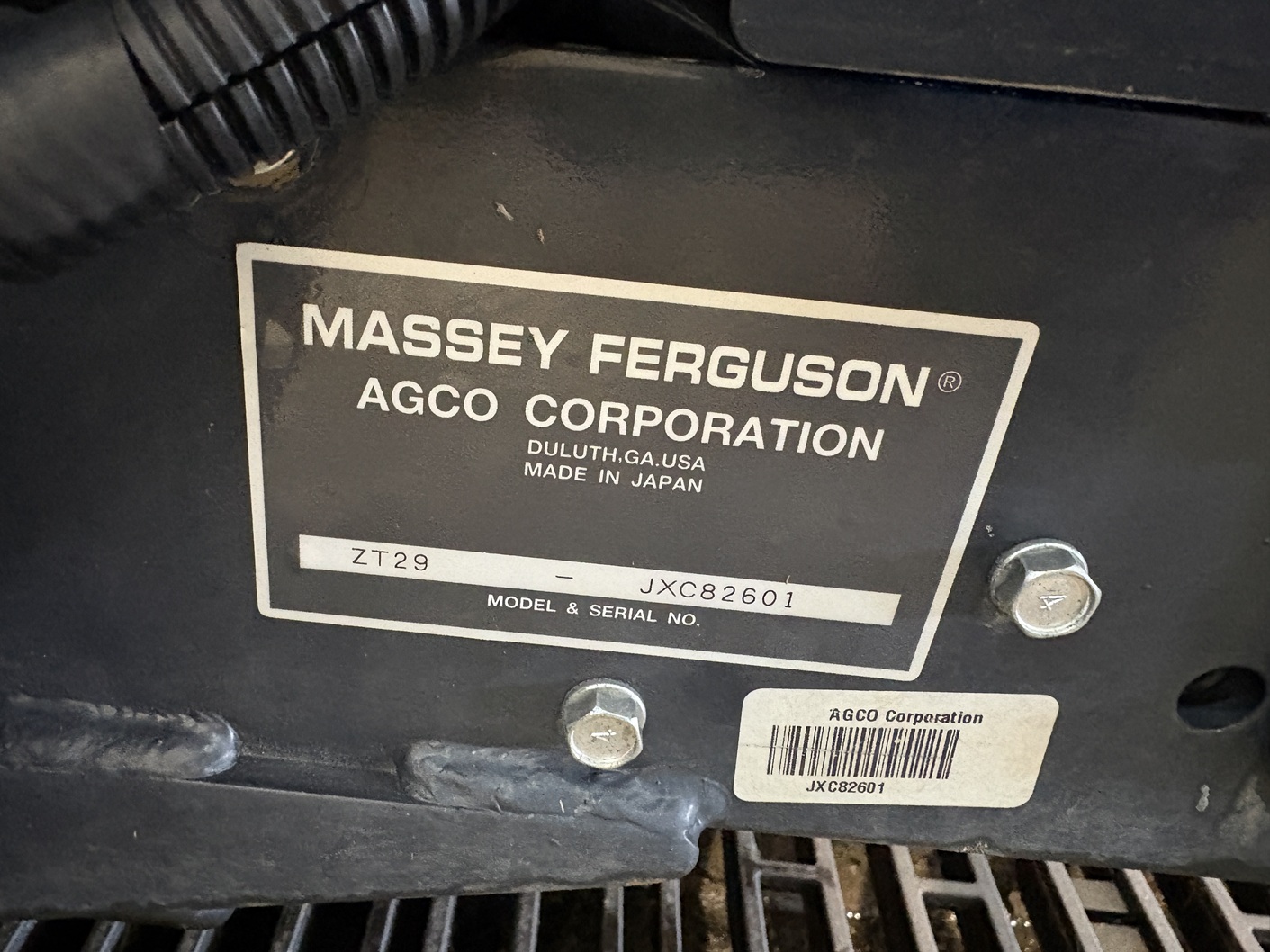 2012 Massey Ferguson ZT29 Mower/Zero Turn