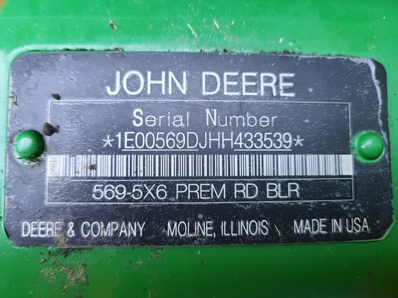 2017 John Deere 569 Premium Baler/Round