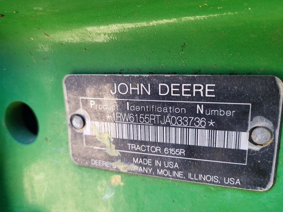 2018 John Deere 6155R Tractor