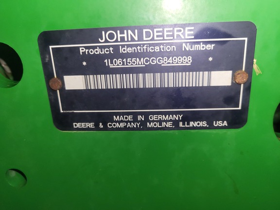 2016 John Deere 6155M Tractor