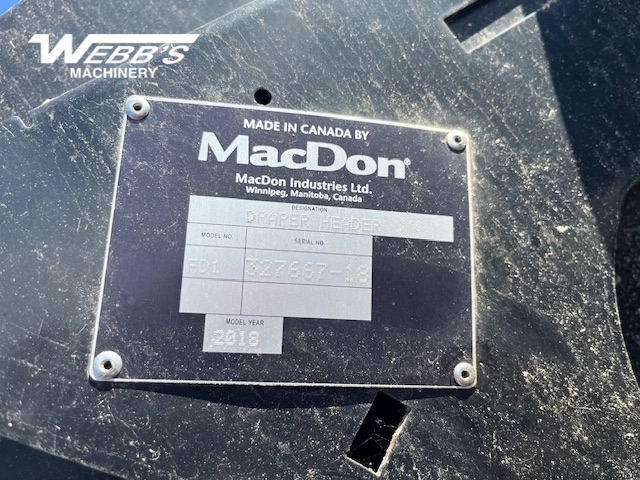 2018 MacDon FD140 Header Combine