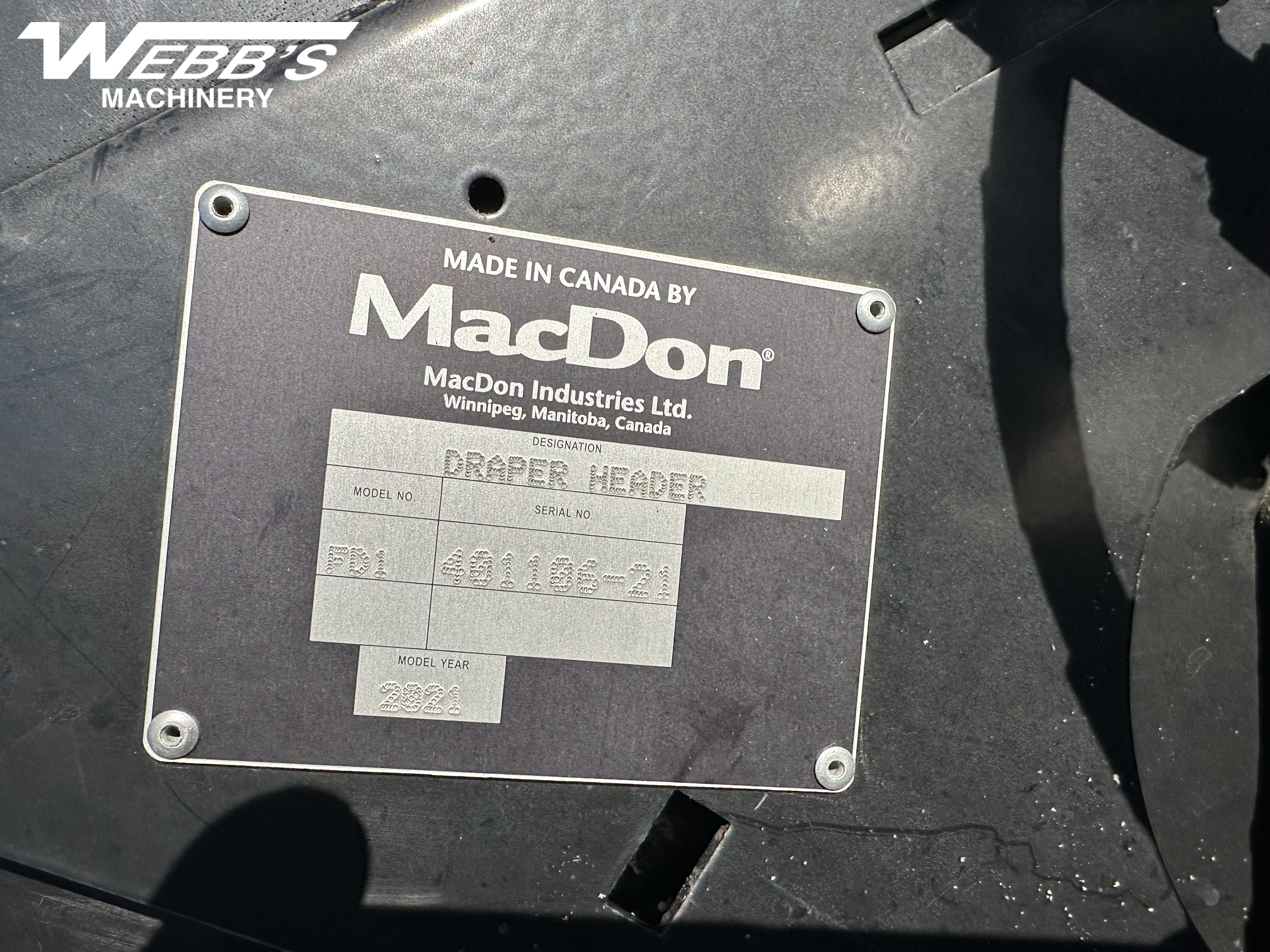 2021 MacDon FD140 Header Combine