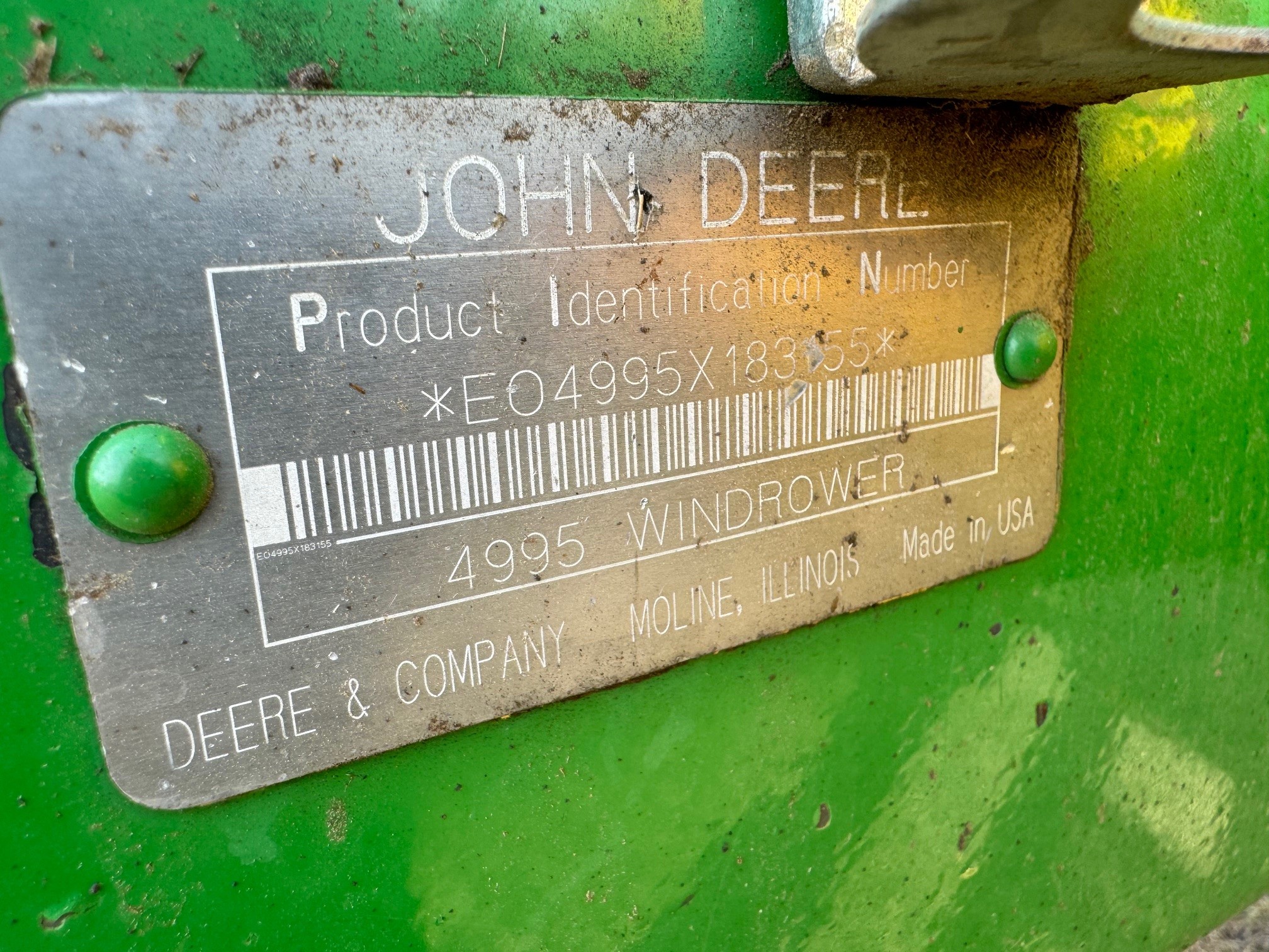 2003 John Deere 4995 Windrower