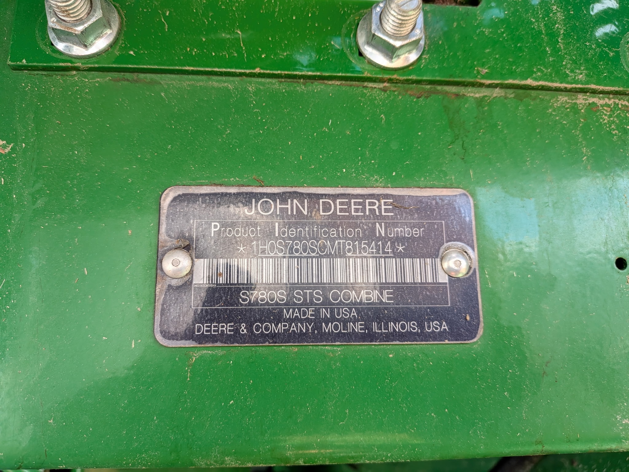 2021 John Deere S780 Combine