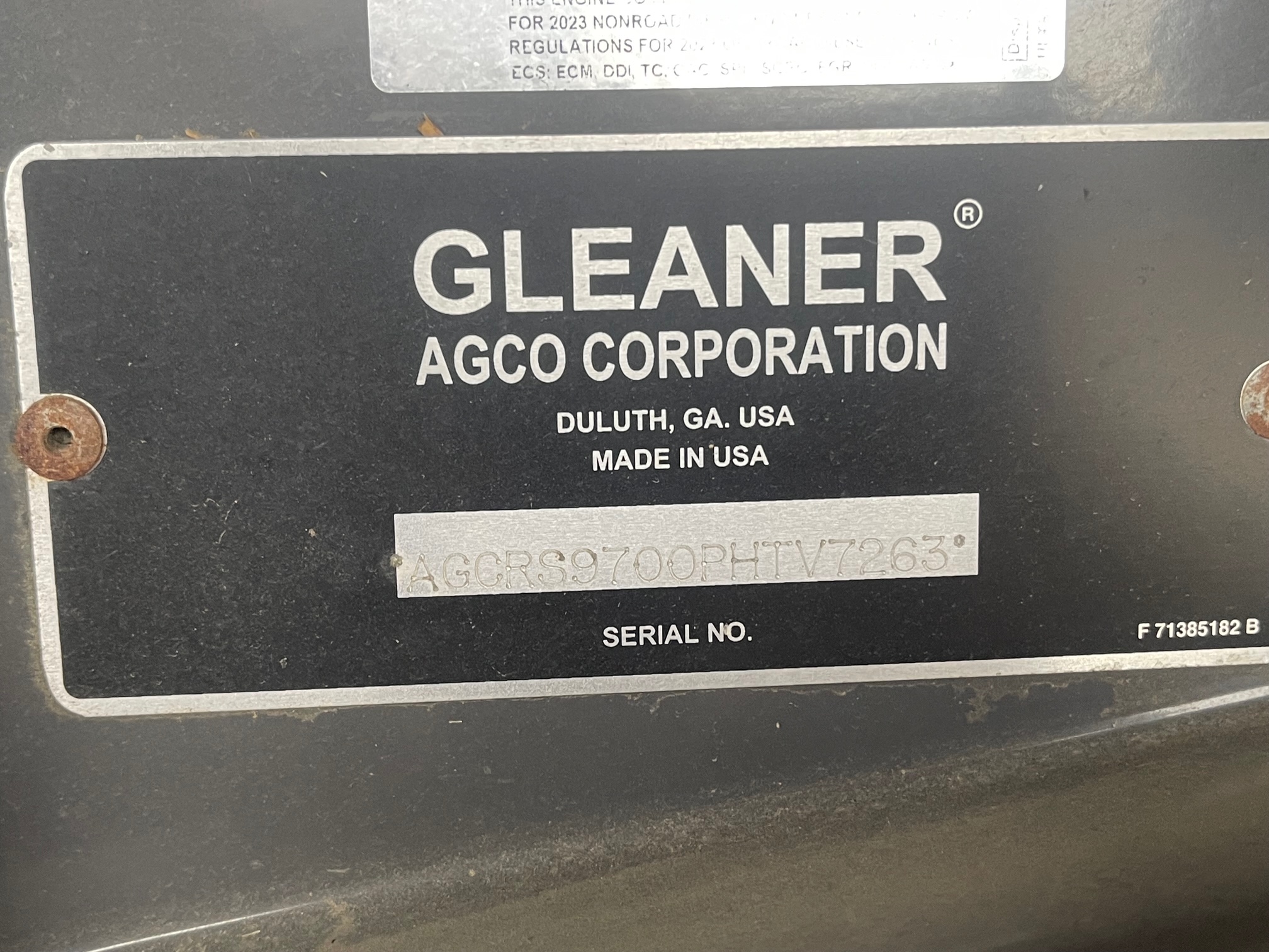 2023 Gleaner S97 Combine