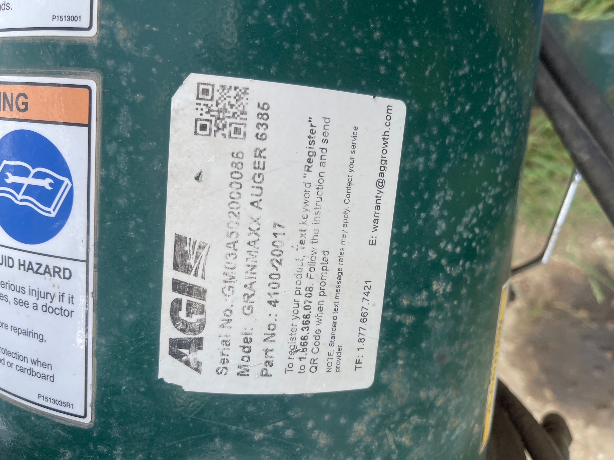 2021 AGI 6385 Grain Auger