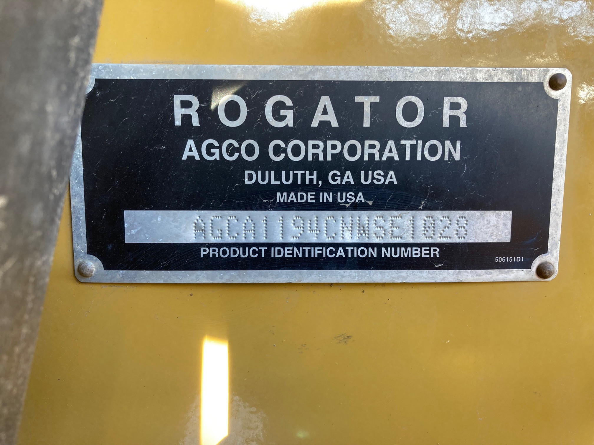 2011 RoGator 1194 Sprayer
