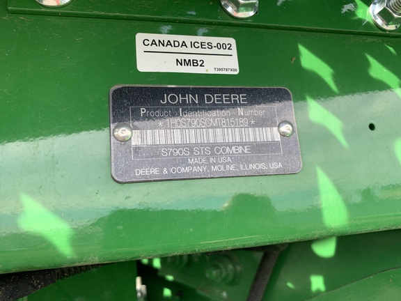 2021 John Deere S790 Combine