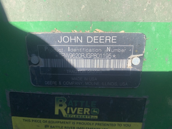 2016 John Deere 9620RX Tractor Rubber Track