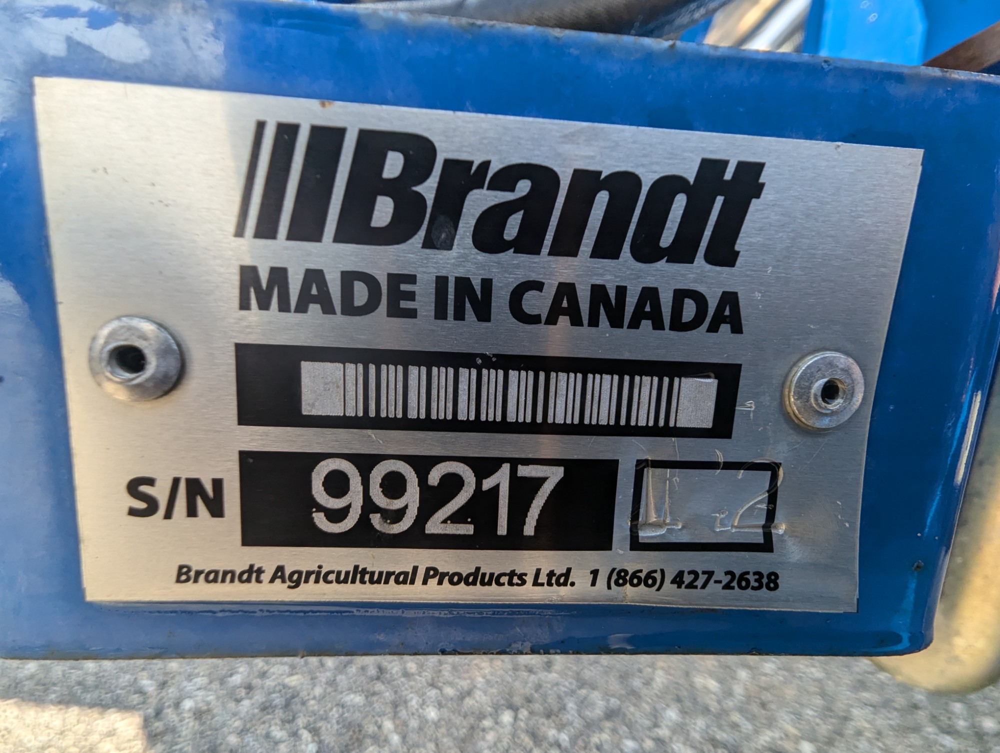 2012 Brandt 7500HP Grain Vac