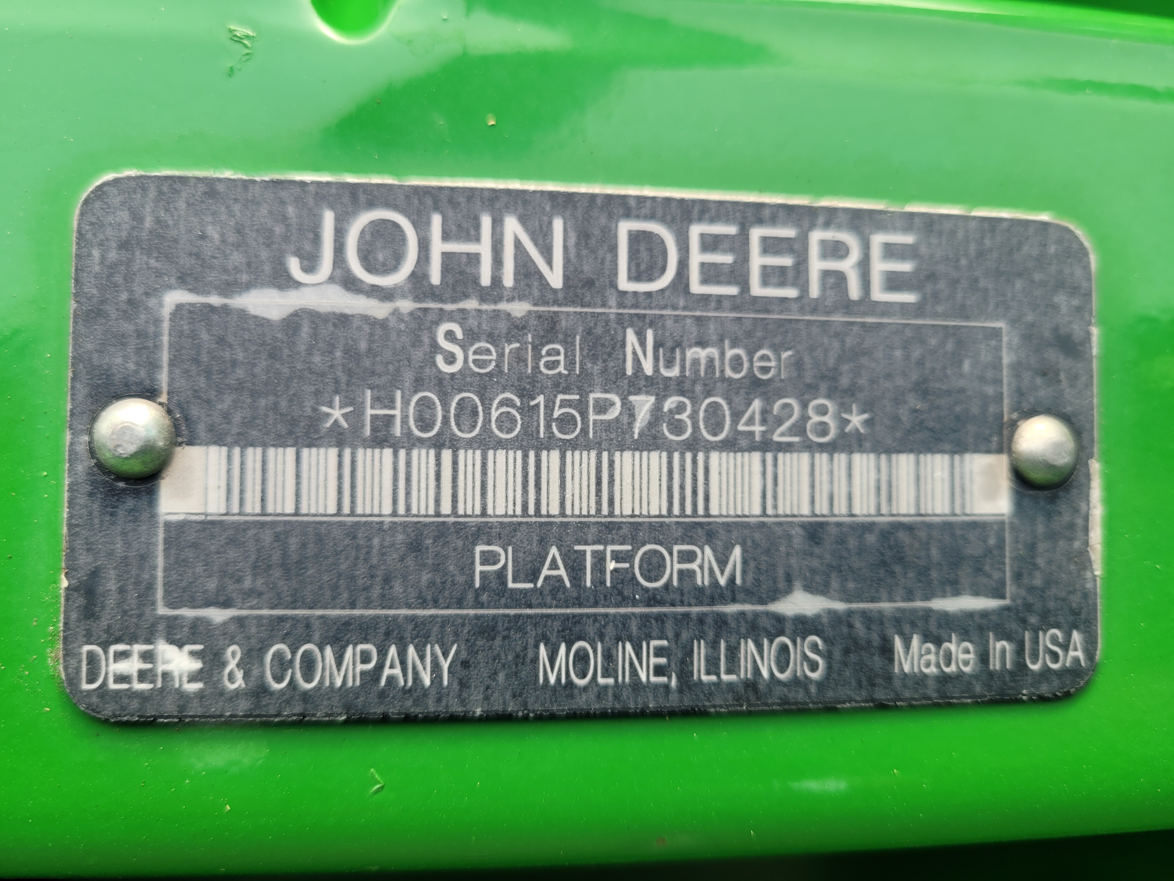 2009 John Deere T670 Combine