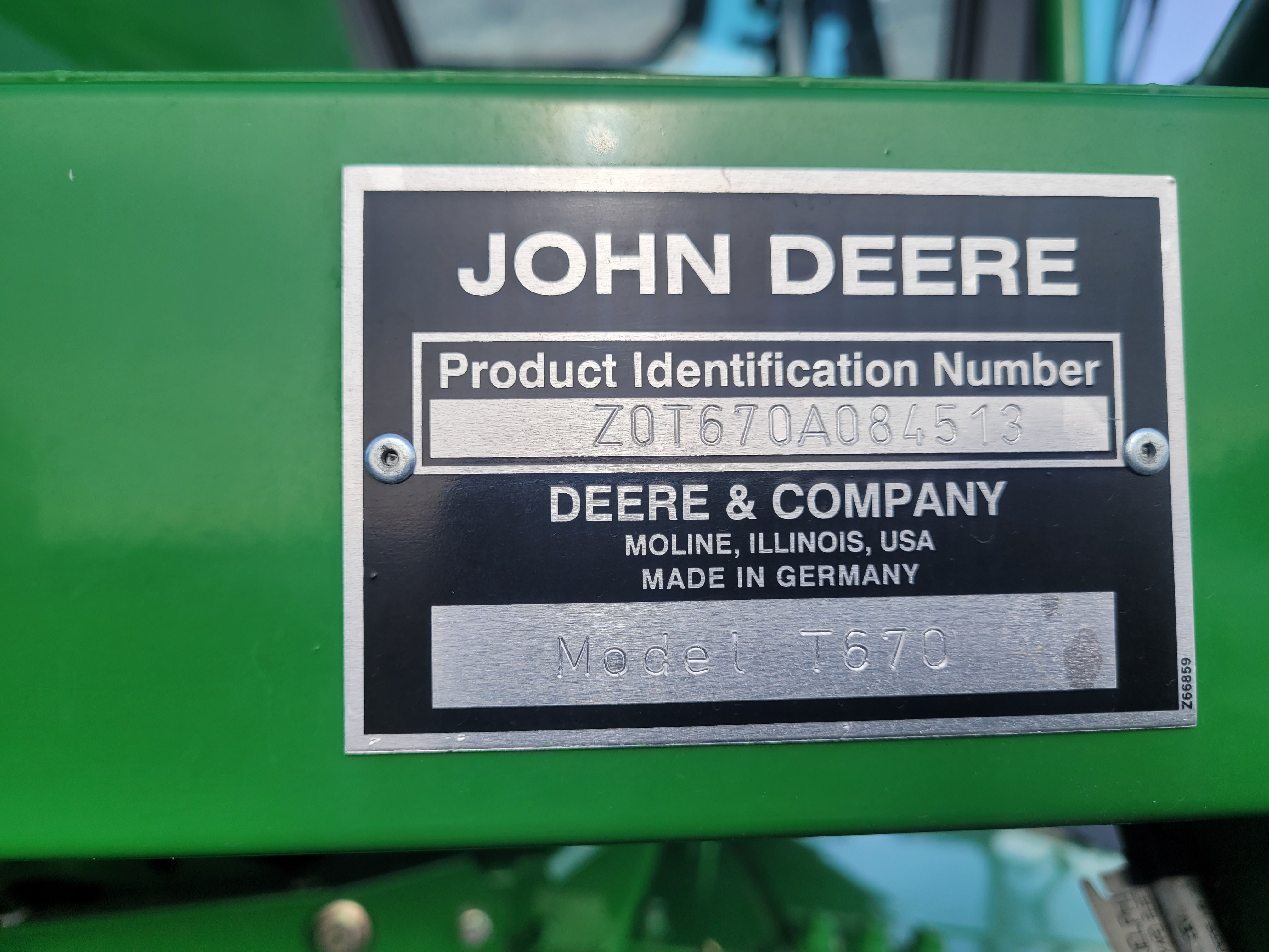 2009 John Deere T670 Combine