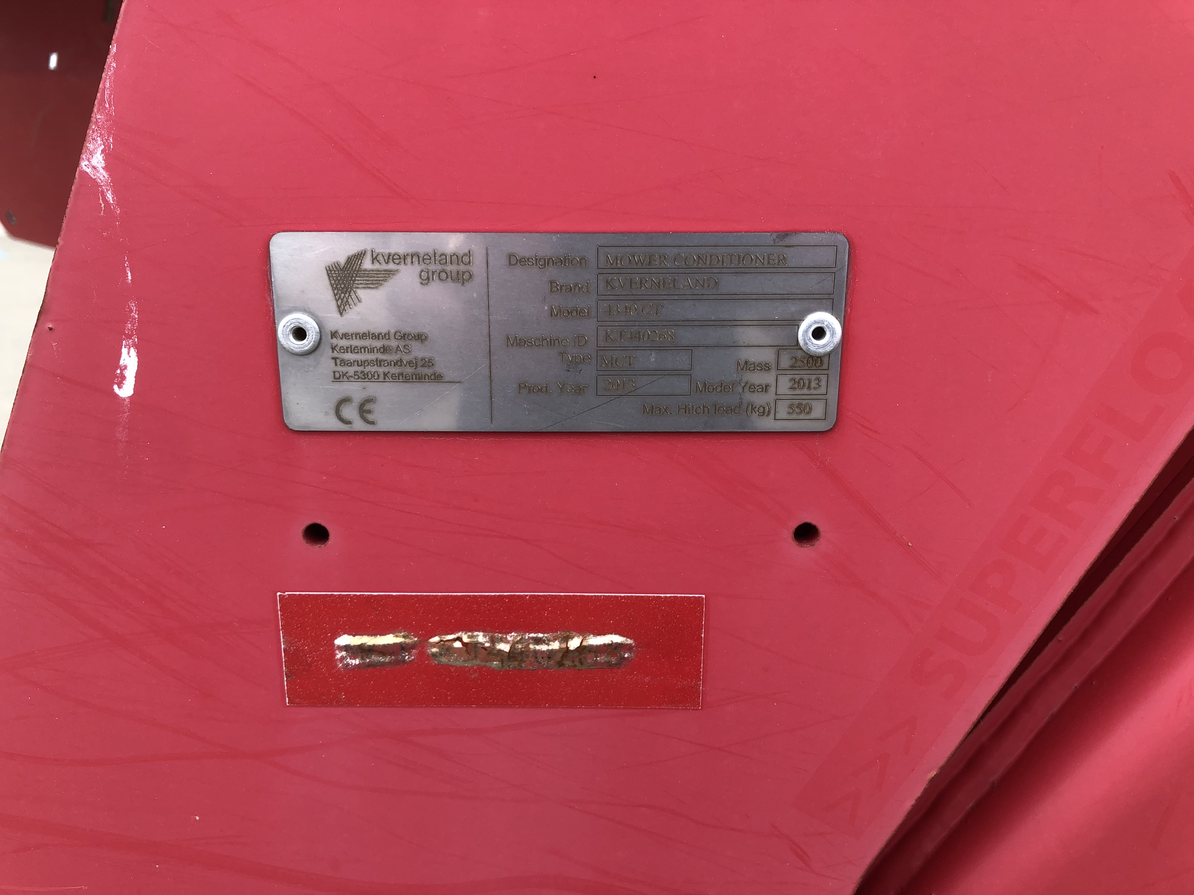 2013 Kverneland 4340 Mower Conditioner