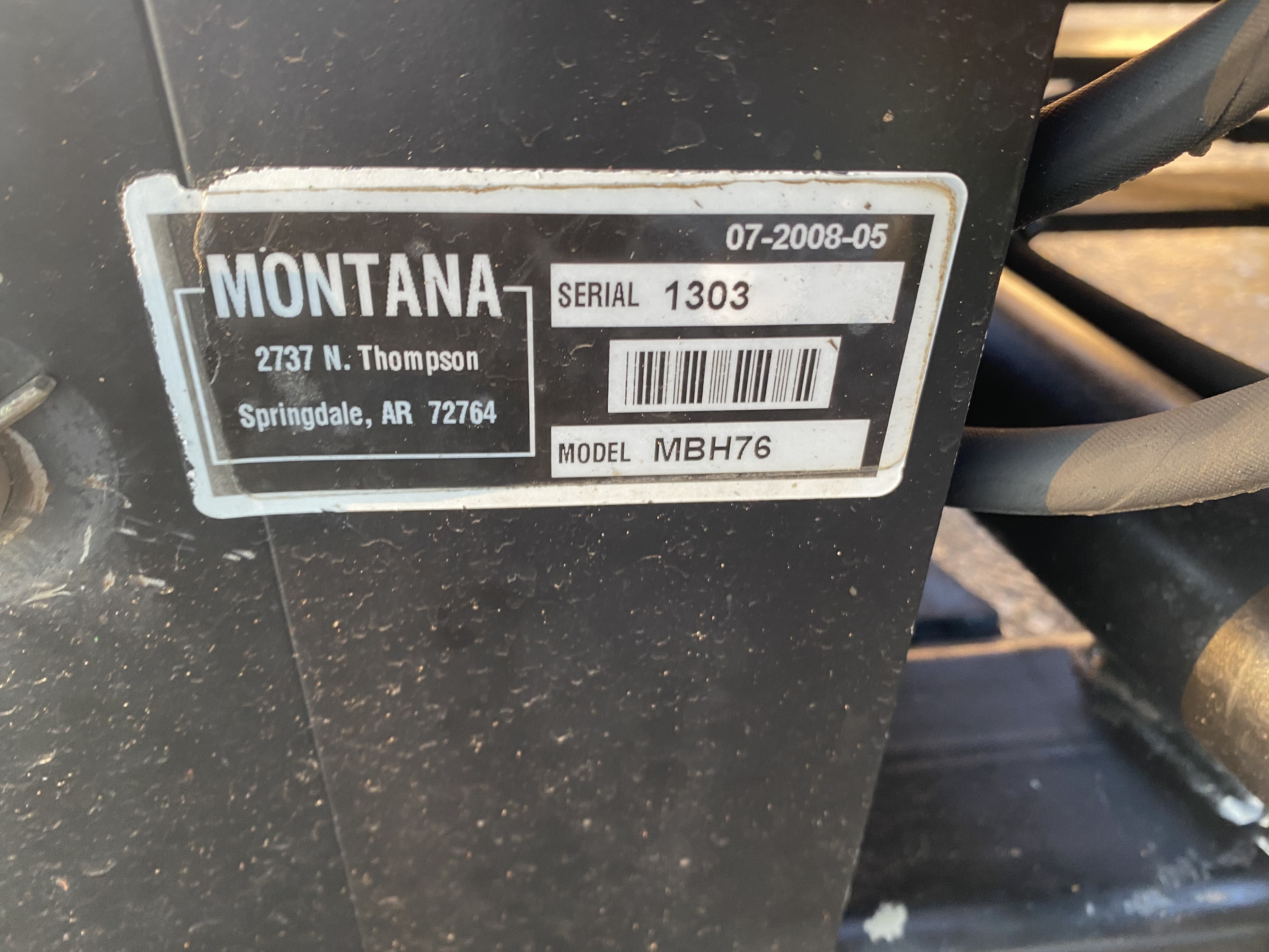 2008 Montana MBH76 Backhoe