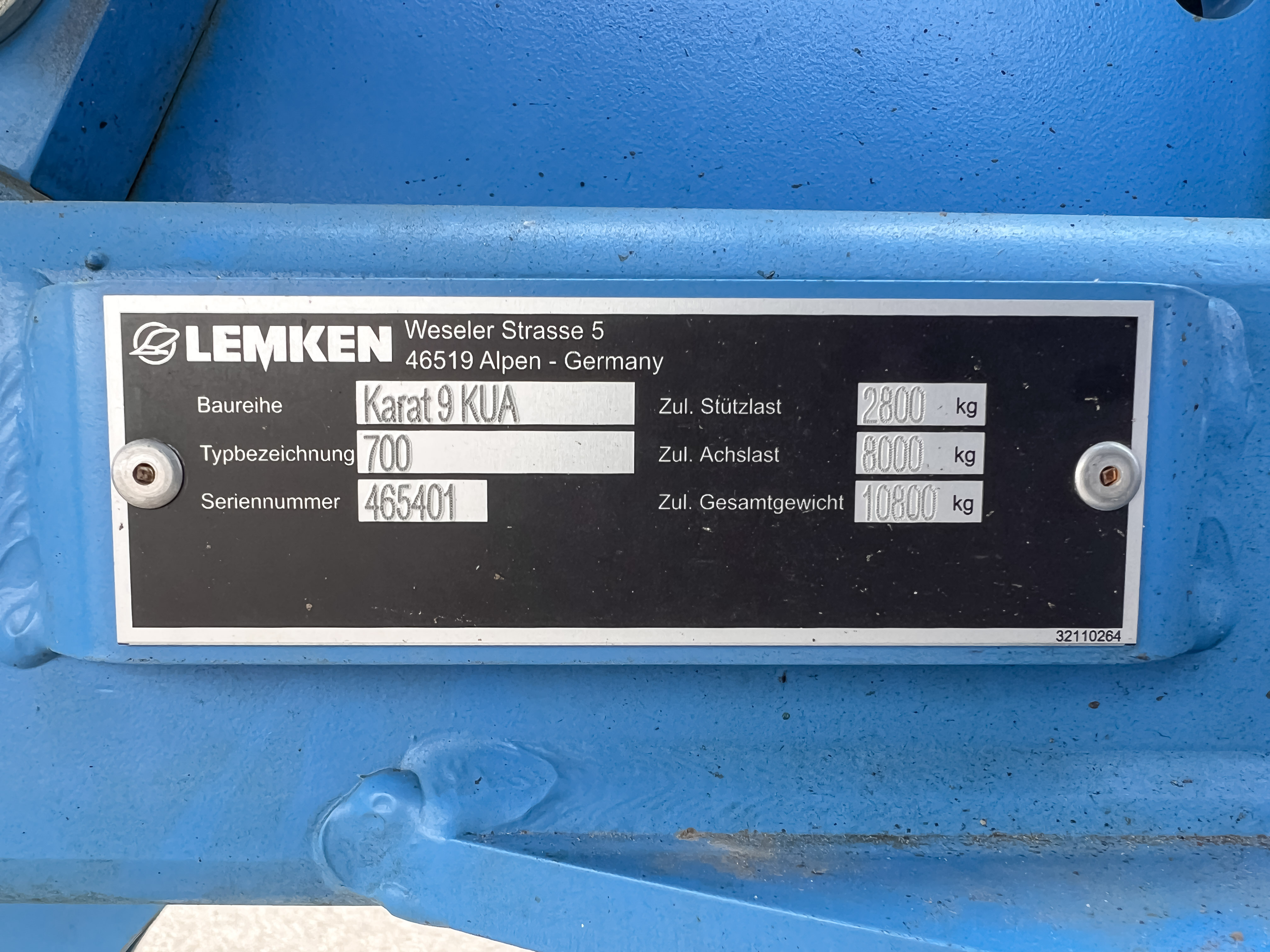 2019 LEMKEN KARAT 9/700KUA Field Cultivator