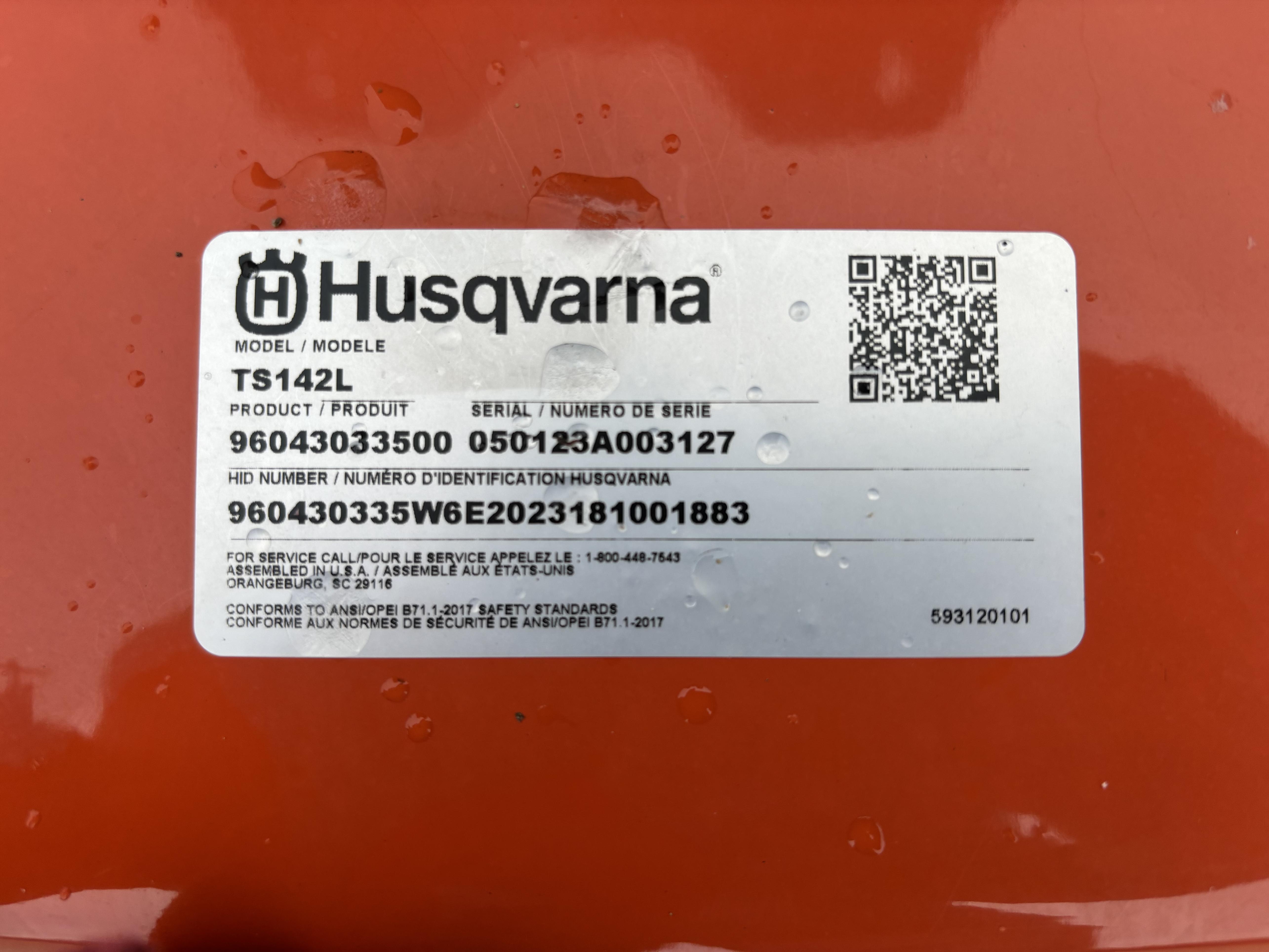 2023 Husqvarna TS142L Mower/Riding