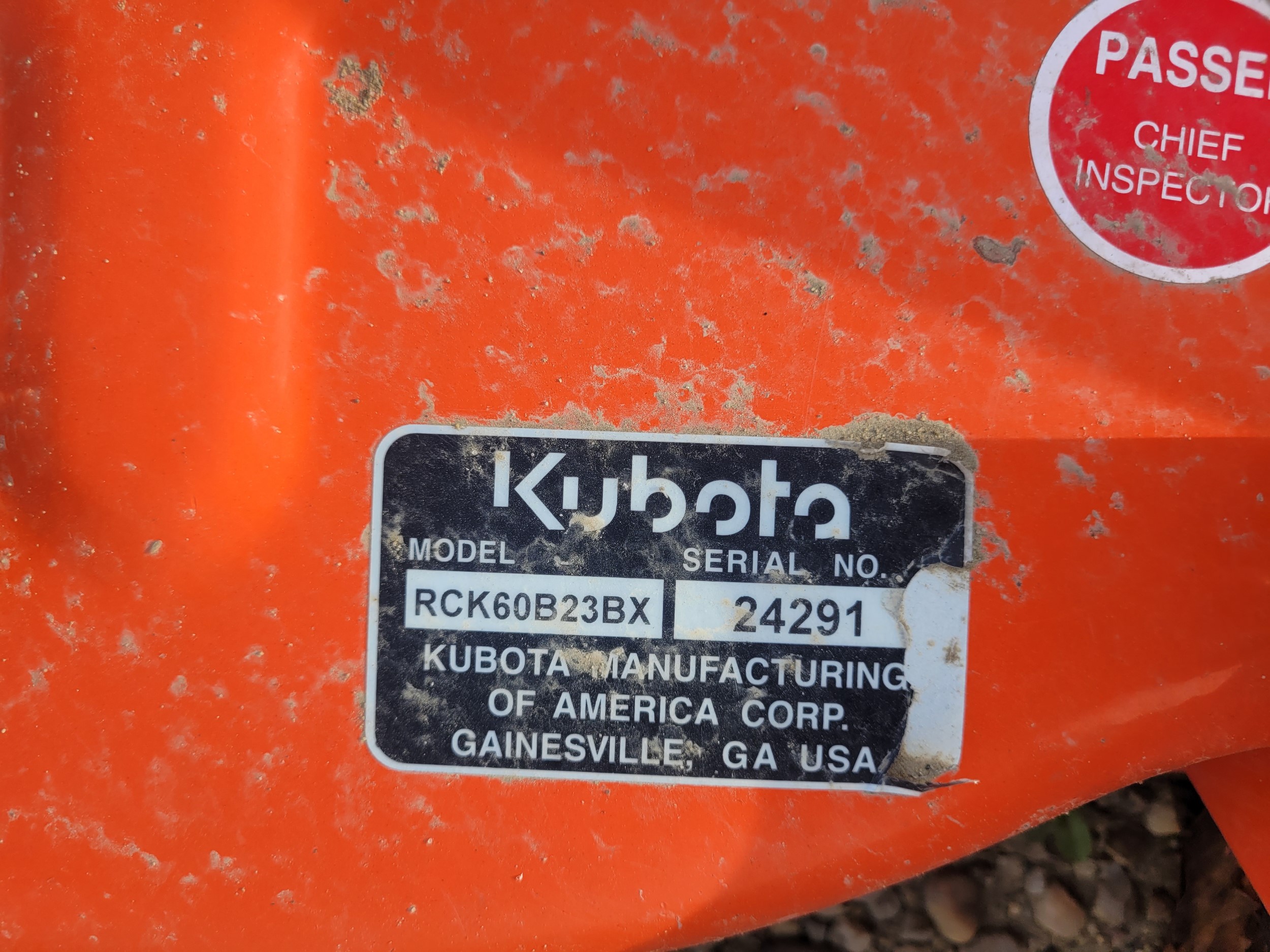 2008 Kubota RCK60B23BX Mower Deck