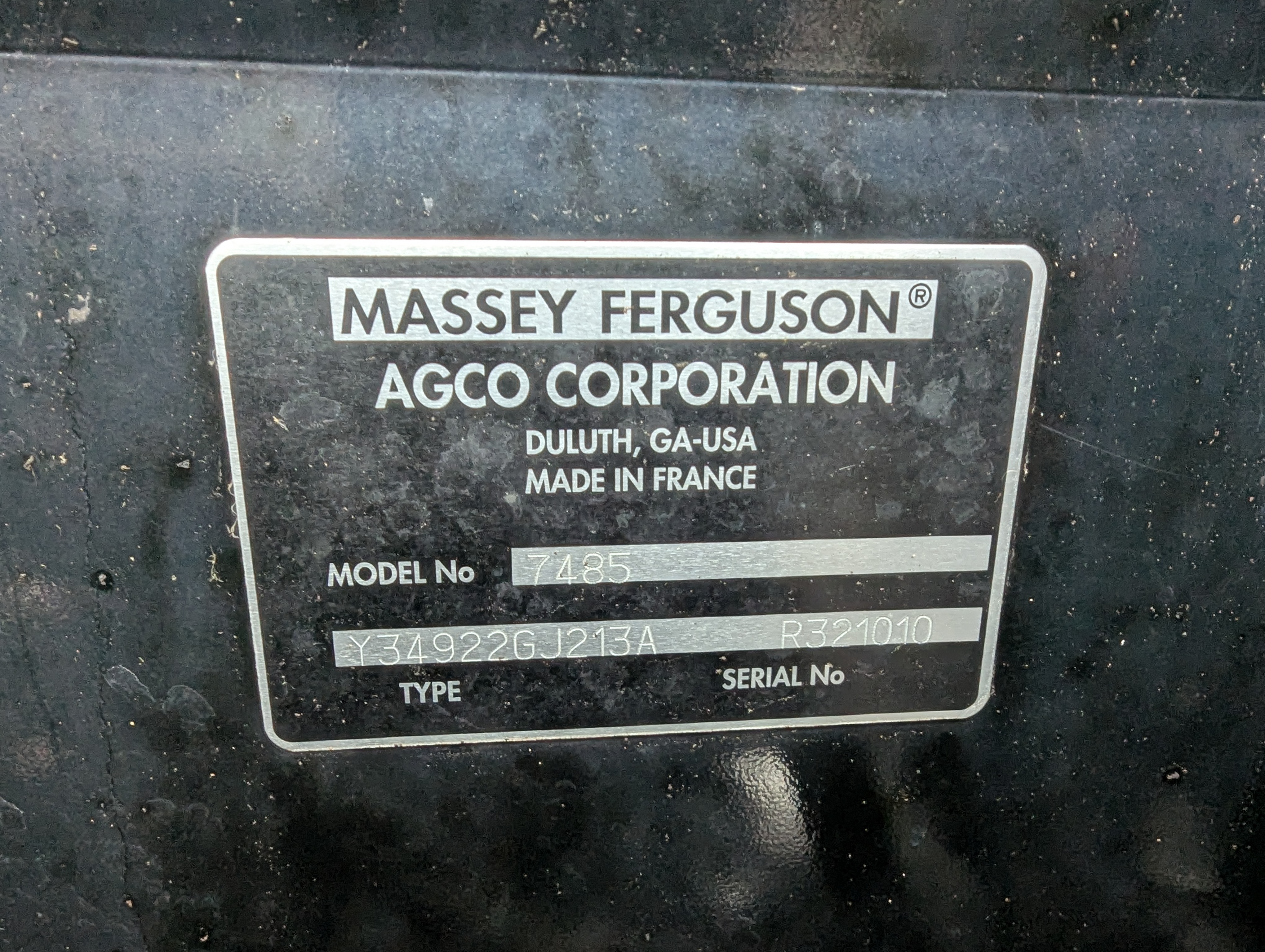 2011 Massey Ferguson 7485 Tractor