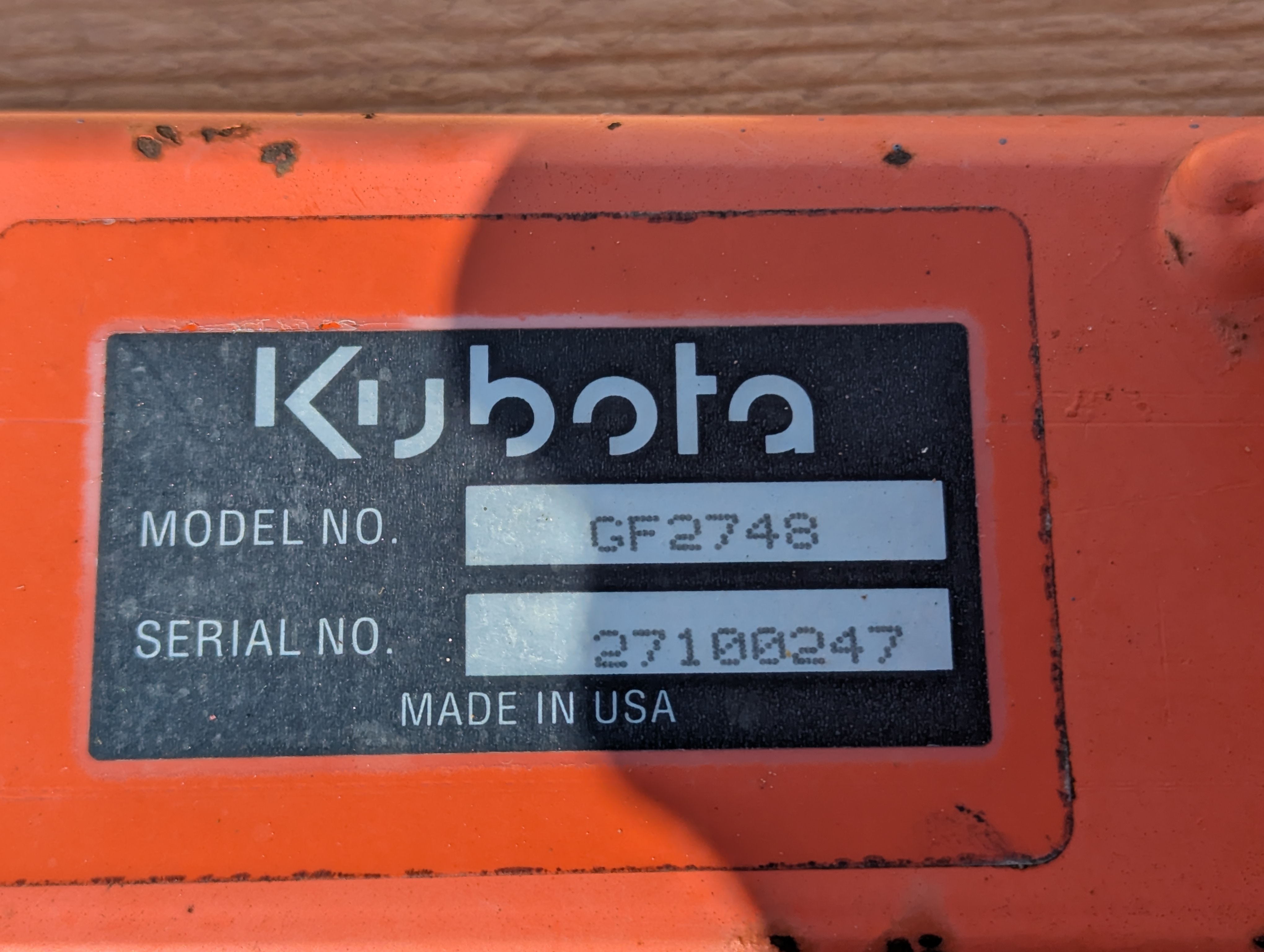 Kubota GF1800 Mower/Front Deck