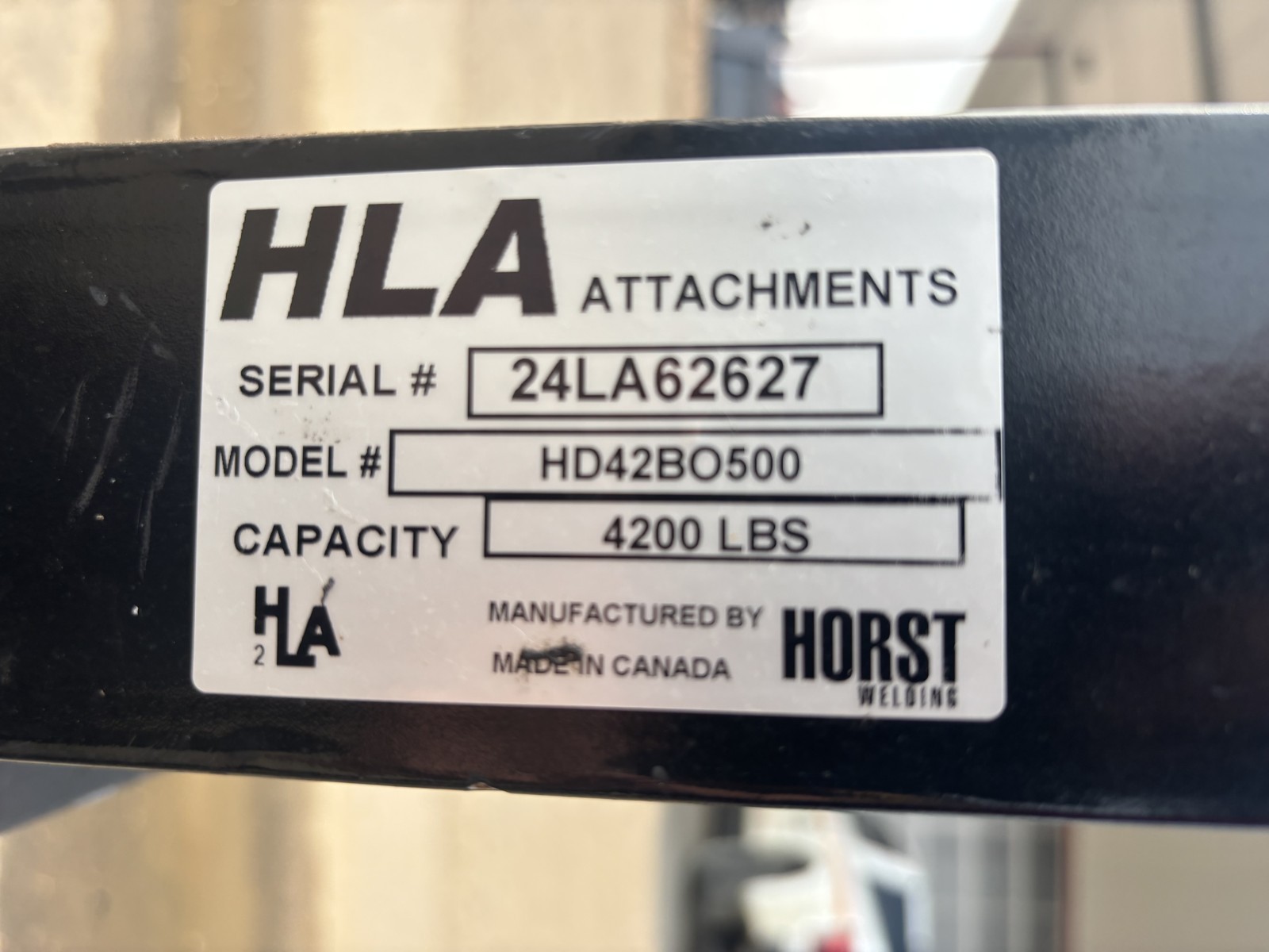 Horst HD4248W Pallet Fork