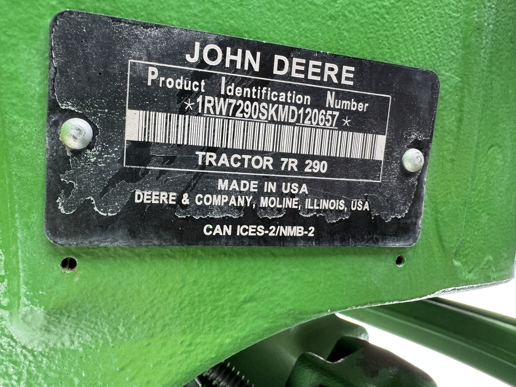 2021 John Deere 7R 290 Tractor