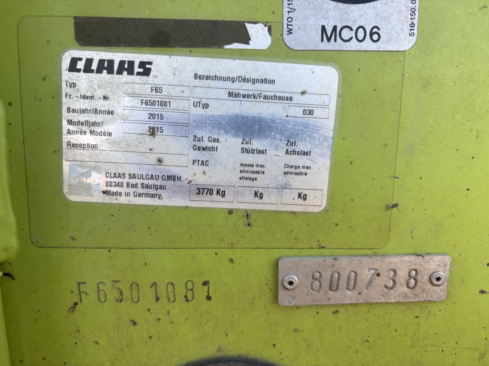 2015 CLAAS DISCO 9200C AS Mower Conditioner