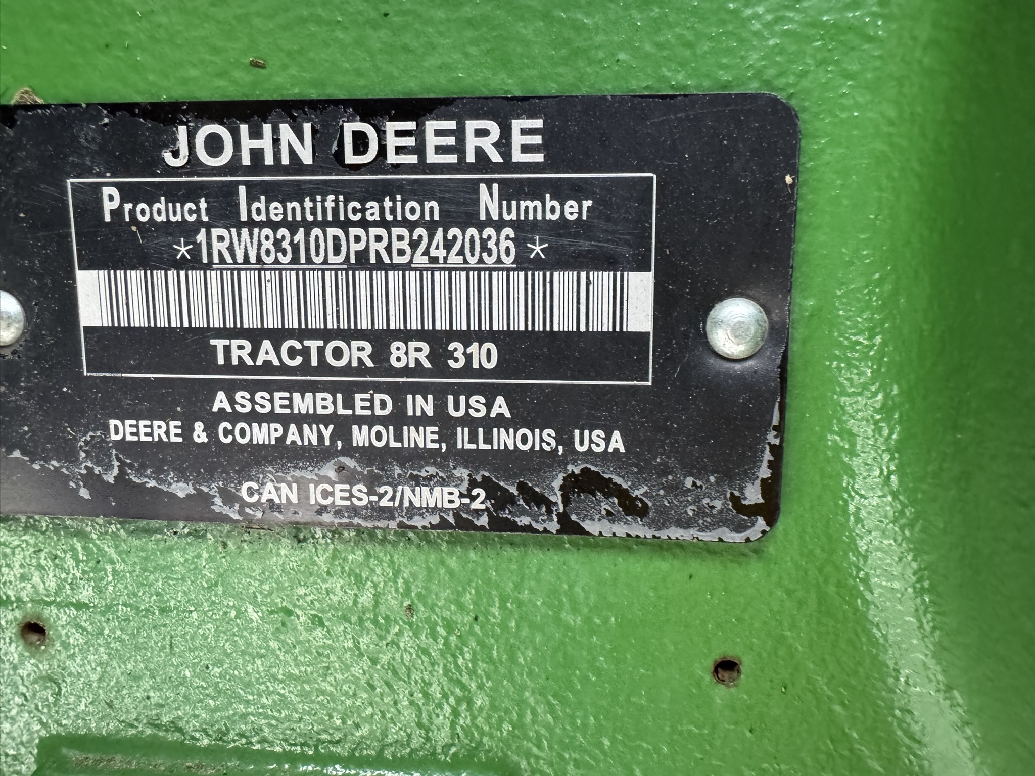 2024 John Deere 8R 310 Tractor