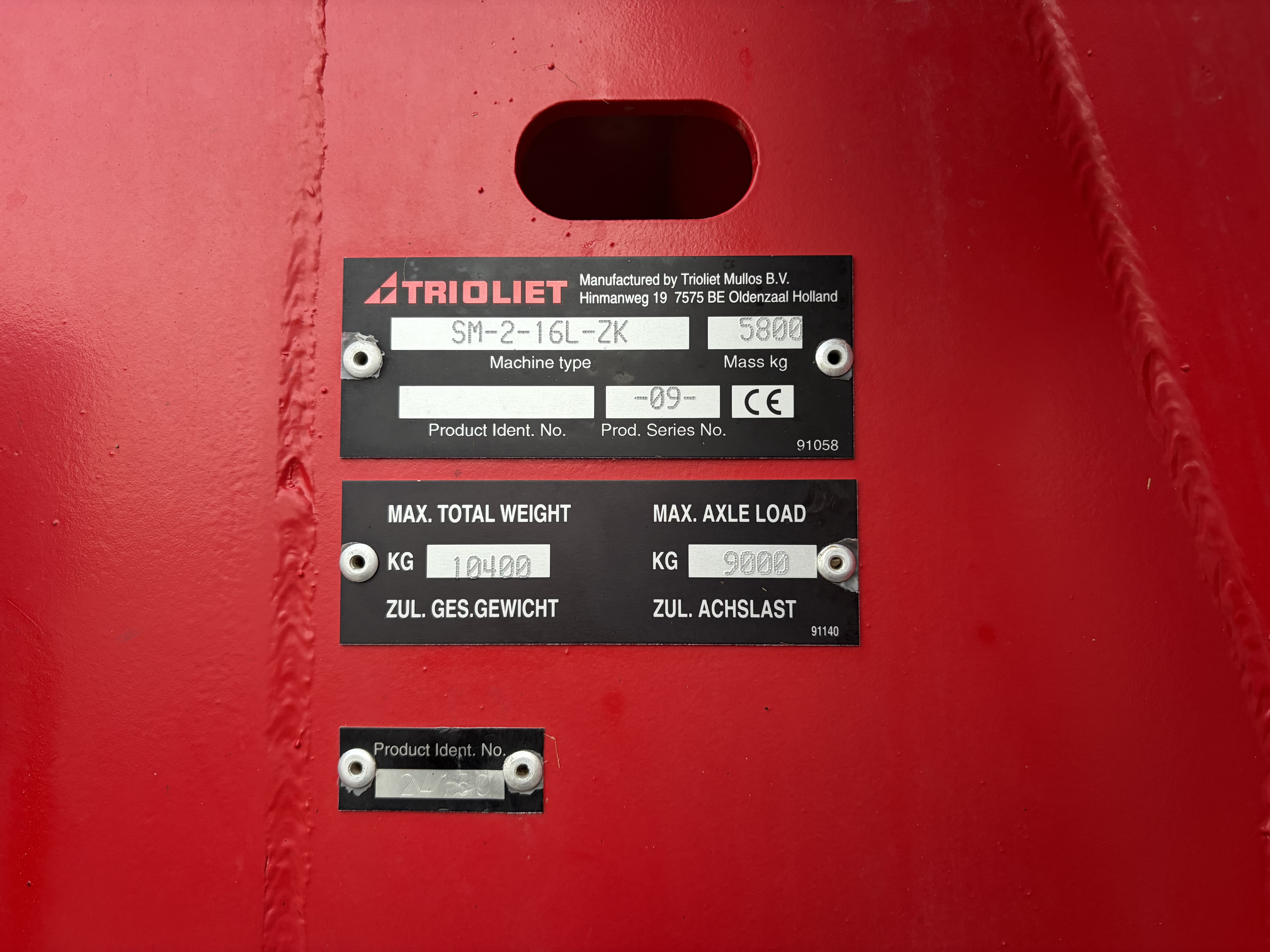 2015 Trioliet 2-1600L ZK Vertical Feed Mixer