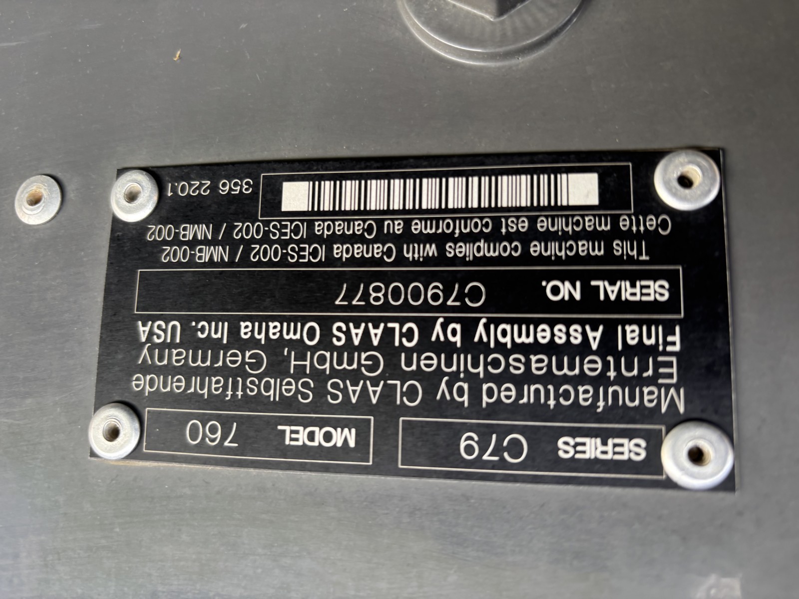 2019 CLAAS 760TT Combine