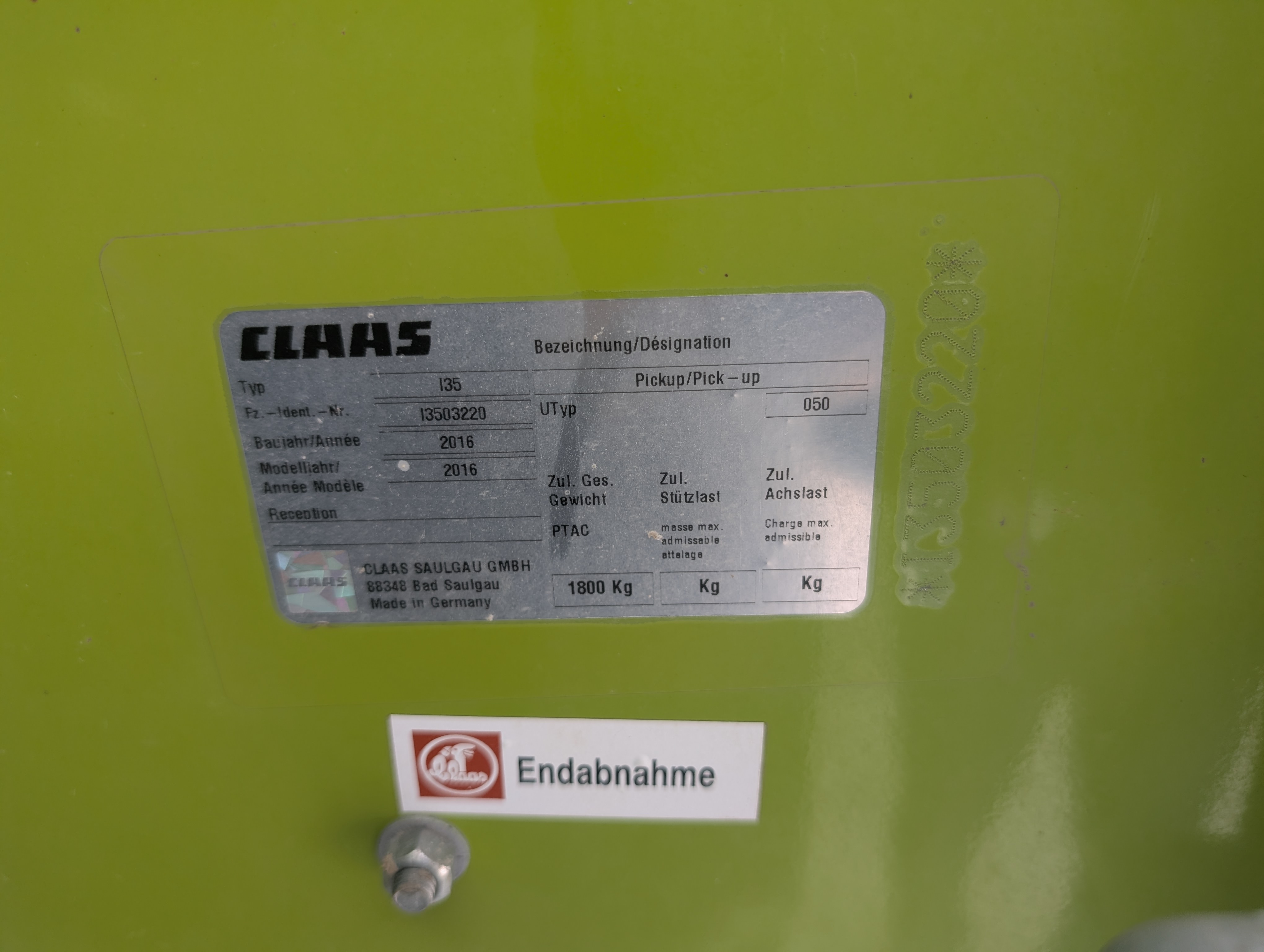 2016 CLAAS 960 Forage Harvester