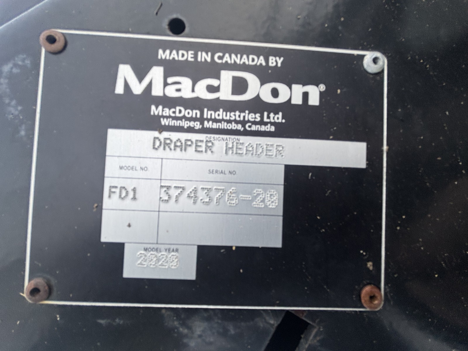 2020 MacDon FD140 Header Combine