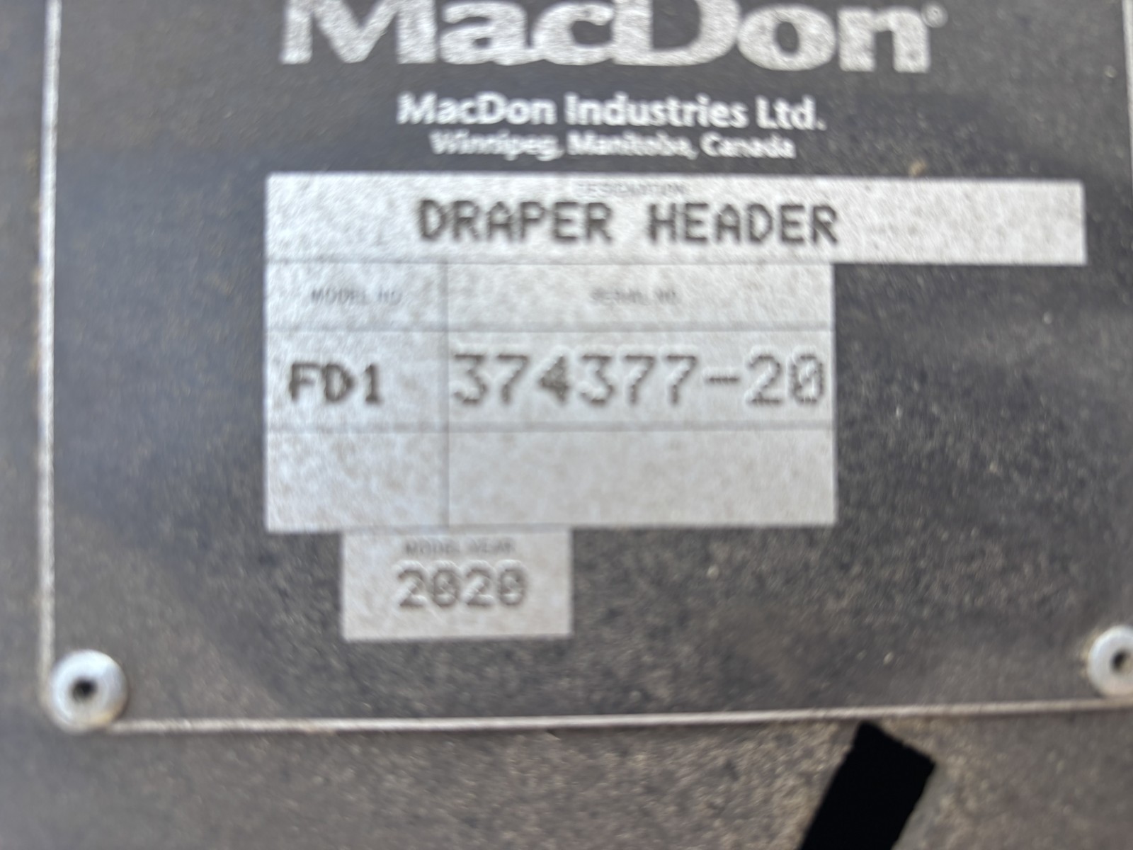 2020 MacDon FD140 Header Combine