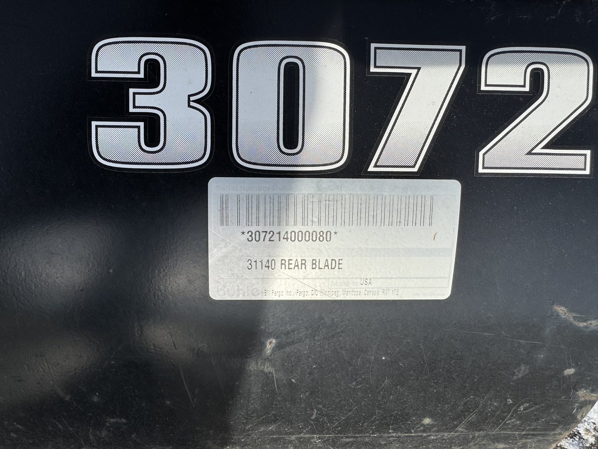 2014 Allied 3072 Blade Rear