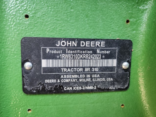 2024 John Deere 8R 310 Tractor