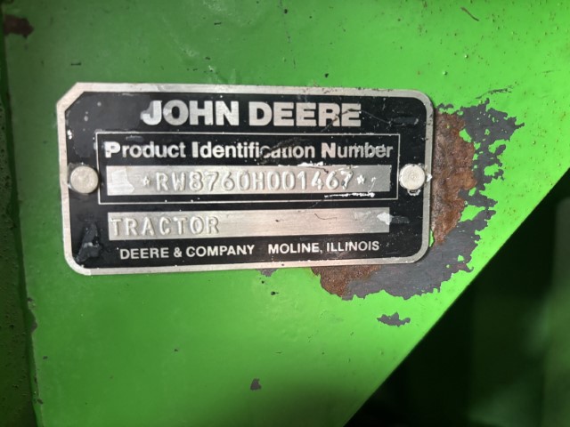 1989 John Deere 8760 Tractor