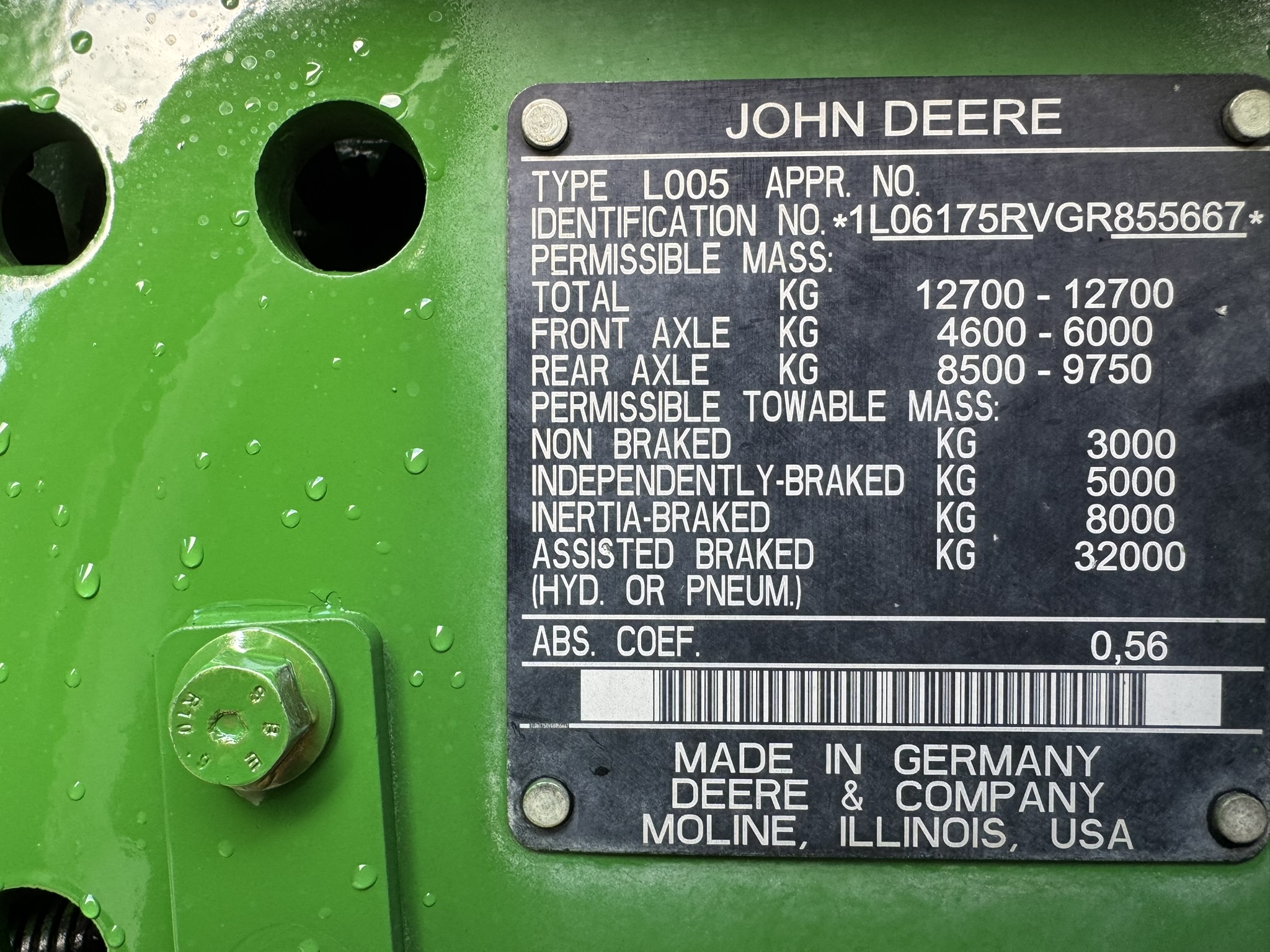 2016 John Deere 6175R Tractor