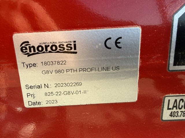 2023 Enorossi G8 Profiline Tedder