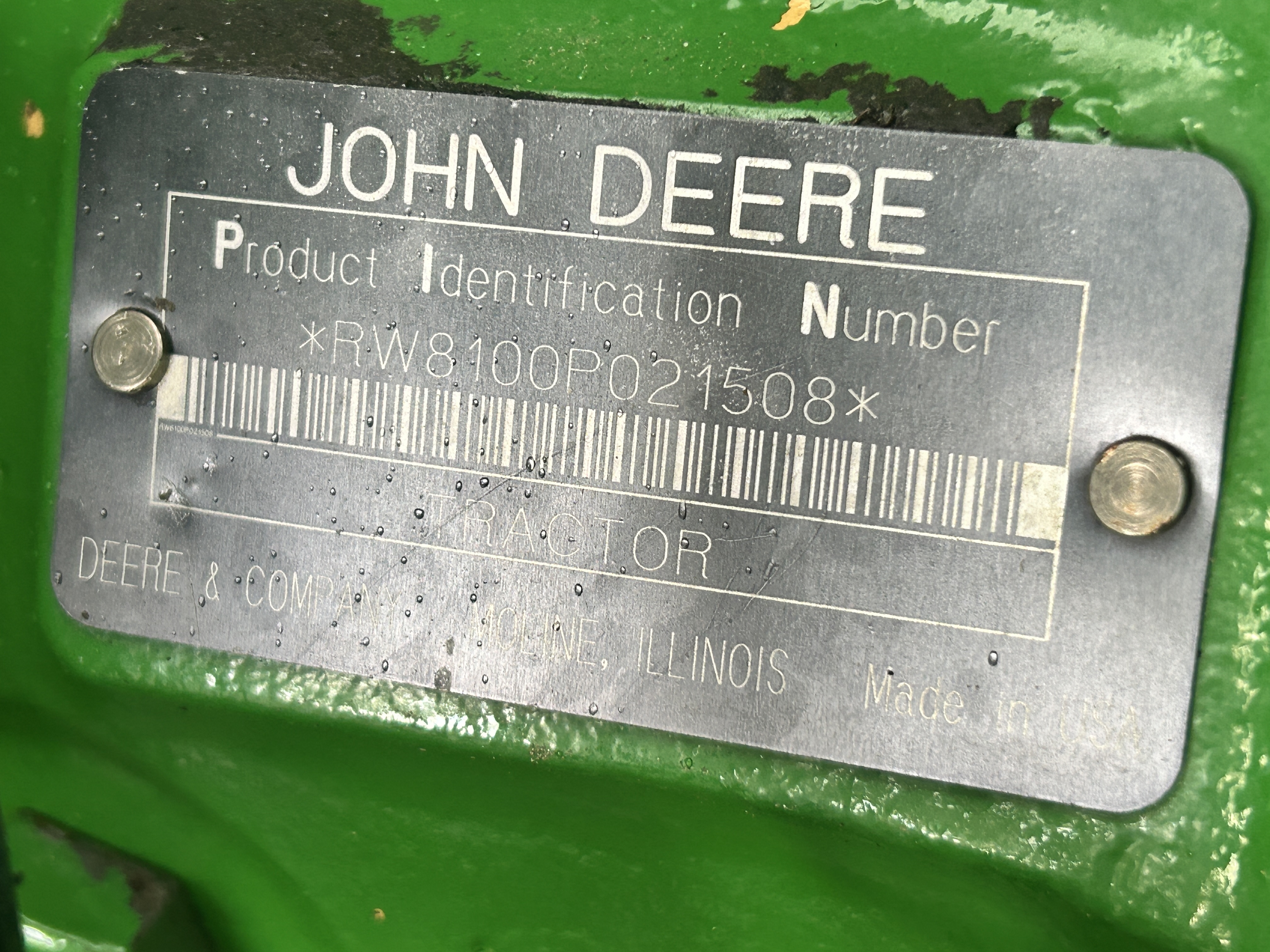 1998 John Deere 8100 Tractor