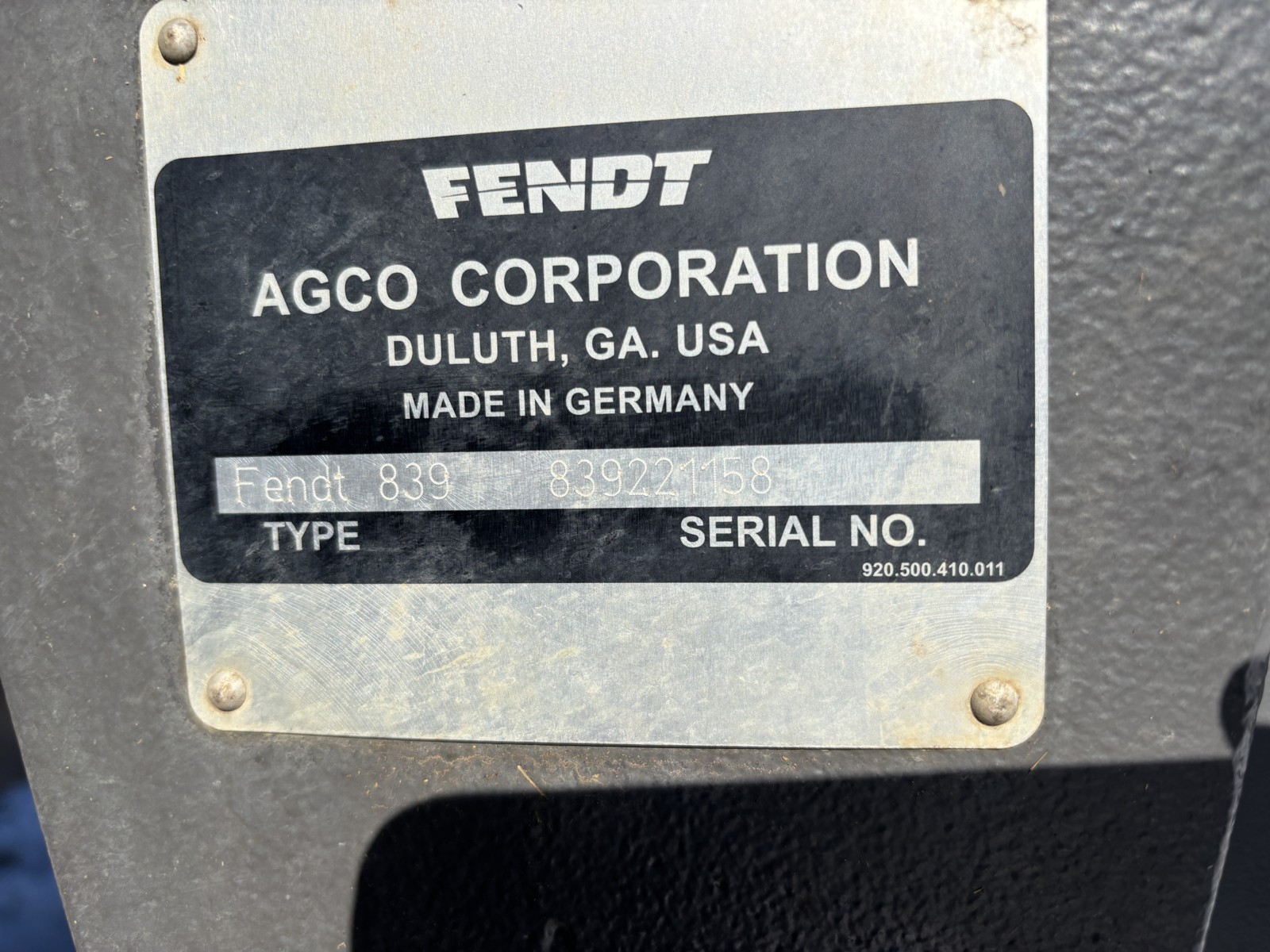 2016 Fendt 822S4 Tractor