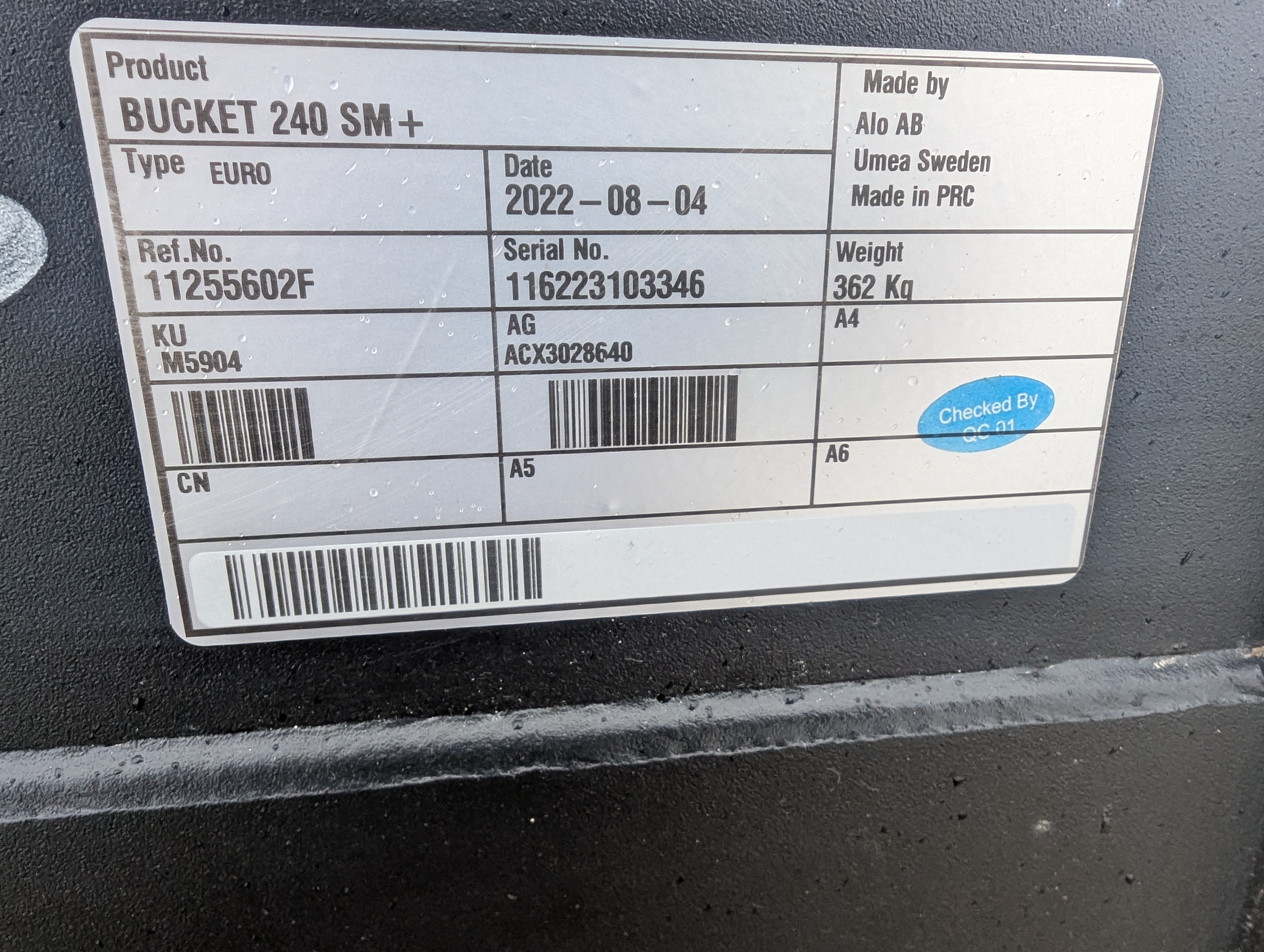 2023 ALO SM+240 Bucket