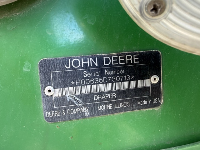 2010 John Deere 635D Header Combine