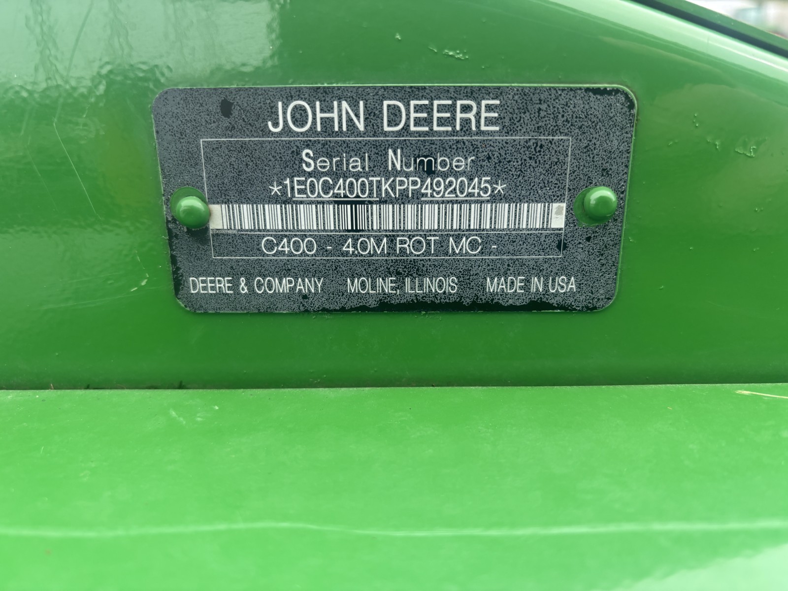 2023 John Deere C400 Mower Conditioner